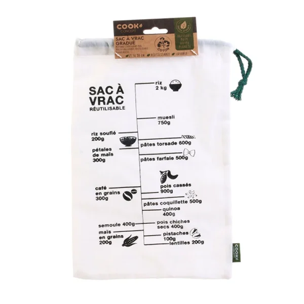 grossiste Cook Concept Sac Gradué Lavable Spécial Vrac 1