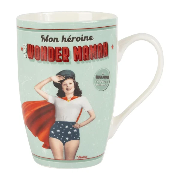 nouveau produit Natives Mug En Porcelaine Vert – Wonder Maman Vert 1