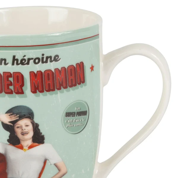 nouveau produit Natives Mug En Porcelaine Vert – Wonder Maman Vert 3