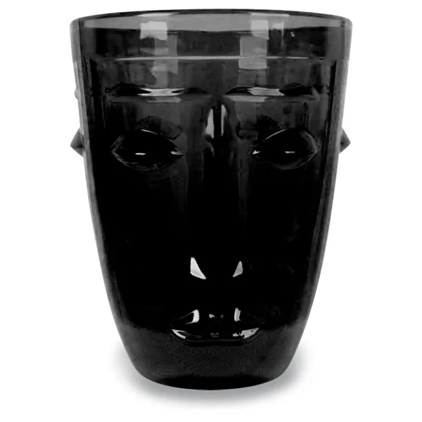 Opjet Verre Gobelet Visage Noir magasin pas cher 3