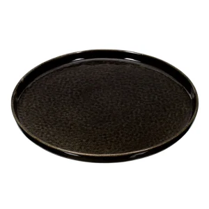 Home Déco Factory Assiette à Dessert En Grès Noir D20.5cm a Prix Discount 18