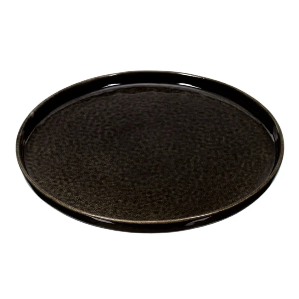 Home Déco Factory Assiette à Dessert En Grès Noir D20.5cm a Prix Discount 7