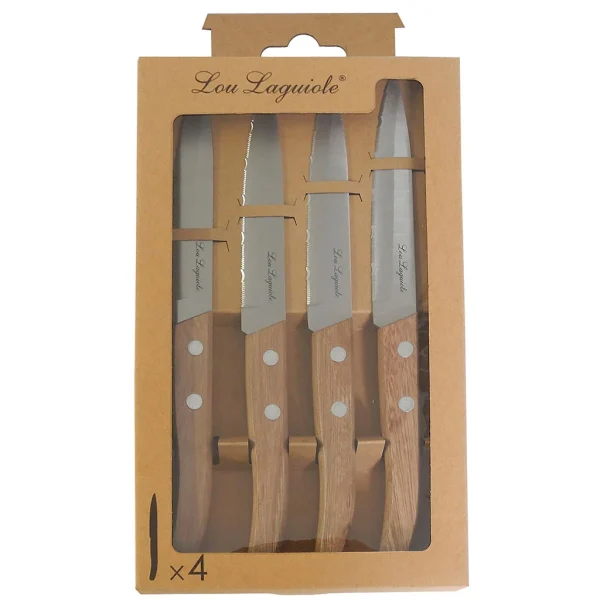 magasin AMEFA Set 4 Couteaux En Acier Et Bois – Naturel Forest 1