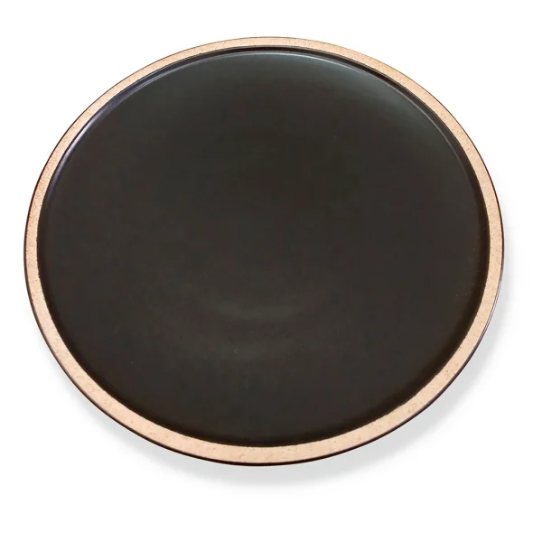 magasin paris Opjet Assiette Plate En Grès Noir D25cm – Wabi 1