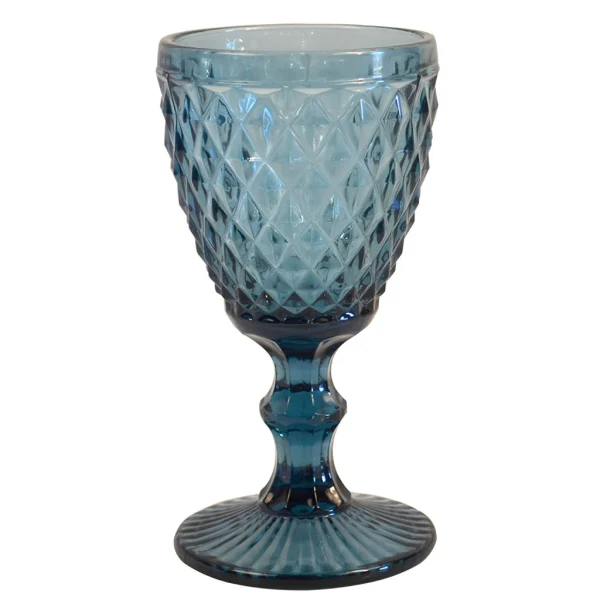 ﻿soldes Sibo Homeconcept Verre A Pied Diamond 34cl Bleu 1