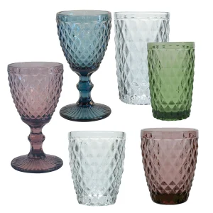 ﻿soldes Sibo Homeconcept Verre A Pied Diamond 34cl Bleu 8