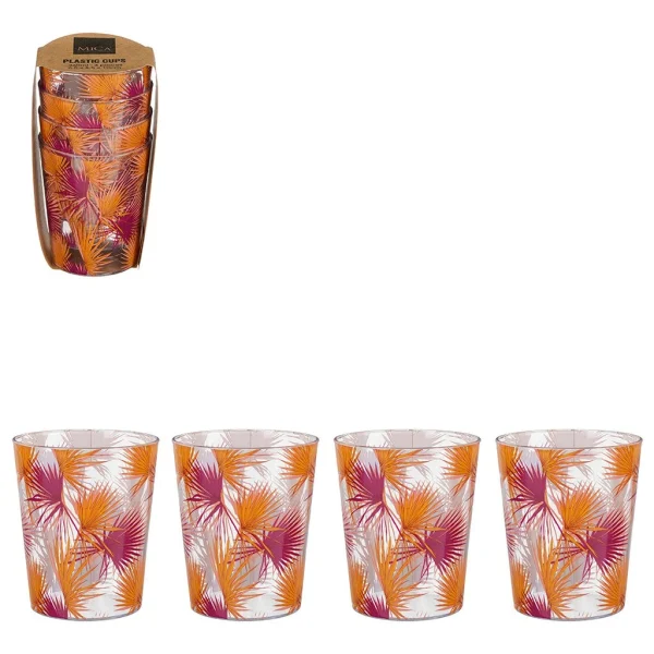 Mica Décorations Set De 4 Tasses Lumina Rose-d8.5xh10cm design à la mode 1