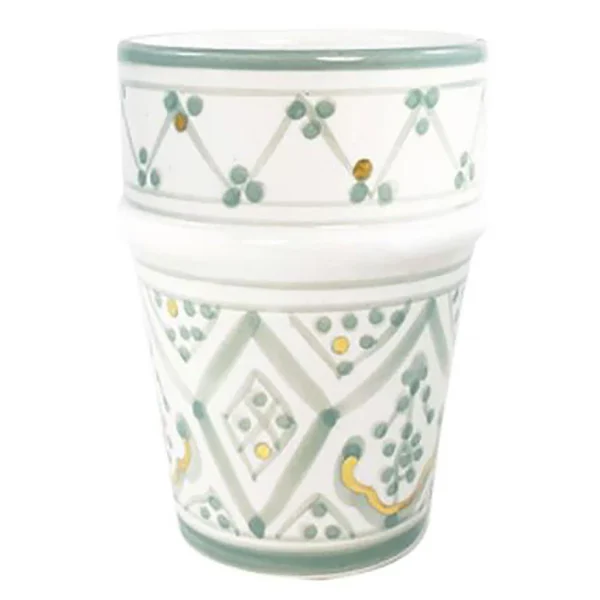 france en ligne Chabi Chic Tasse Vert Amande Et Or H9cm – Beldi Zwak 1