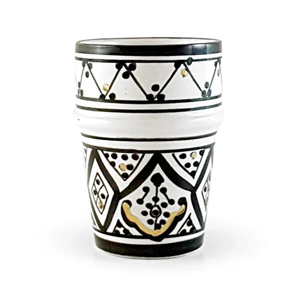 marques pas cher Chabi Chic Tasse Noir Or H9cm – Beldi Zwak 1