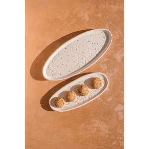 Chabi Chic Plateau Rond Blanc Or 12x31cm – Empreintes luxe soldes 6