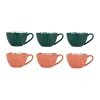 vente à bas prix SEMA DESIGN Tasse Cafe X6 Cof Pep’s Pop Emeraude Et Corail 10cl 11