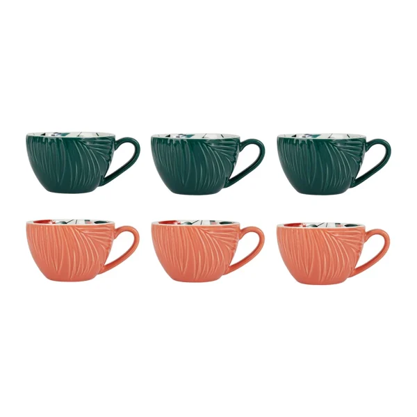 vente à bas prix SEMA DESIGN Tasse Cafe X6 Cof Pep’s Pop Emeraude Et Corail 10cl 1