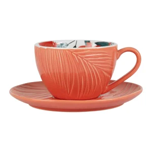 SEMA DESIGN Tasse The Et Sous-tasse X4 Cof Pep’s Pop Emeraude Et Corail 25cl marque pas cher 9