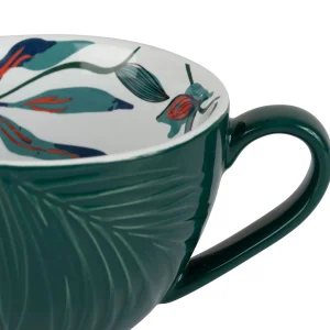 SEMA DESIGN Tasse The Et Sous-tasse X4 Cof Pep’s Pop Emeraude Et Corail 25cl marque pas cher 13