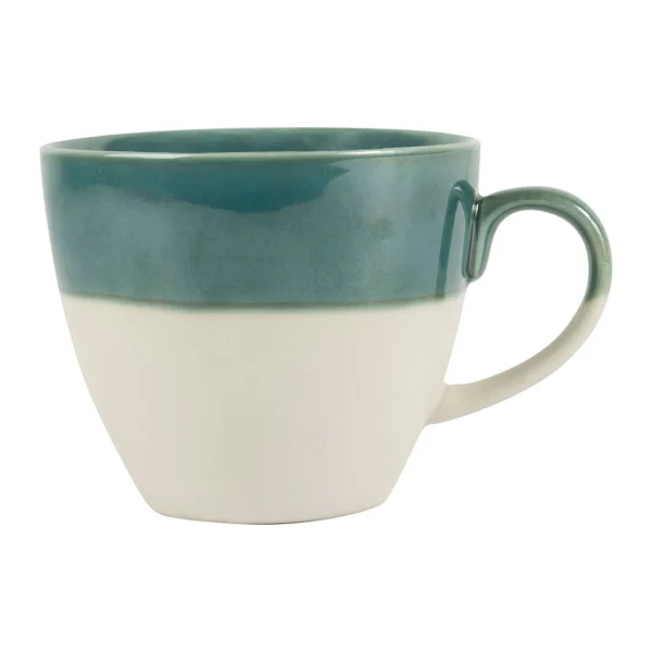 SEMA DESIGN Tasse En Grès émeraude Et Blanc – Crakel site soldes 1