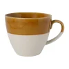 france SEMA DESIGN Tasse En Grès Moutarde Et Blanc – Crakel 13