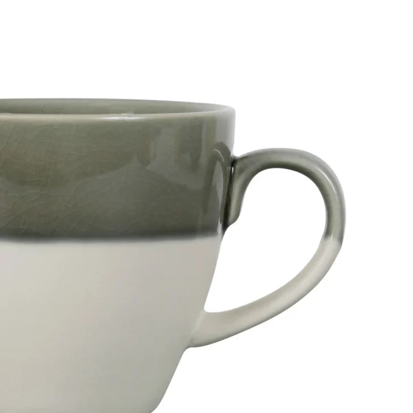 SEMA DESIGN Tasse En Grès Vert De Gris Et Blanc – Crakel boutique en france 3