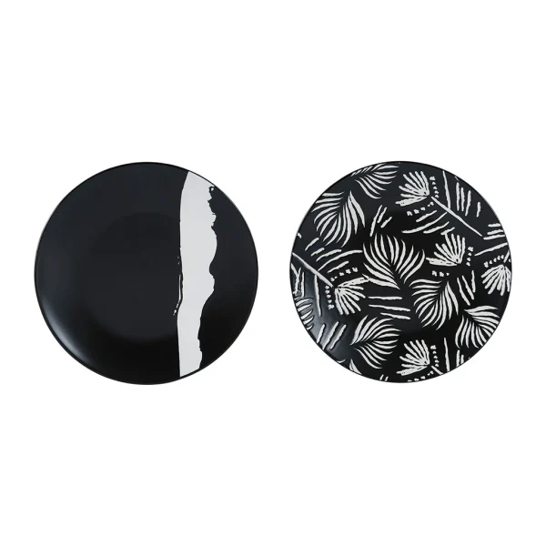 SEMA DESIGN Assiette Plate (lot De 2) Bronze Noir Et Blanche D27 en ligne 1