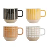 SEMA DESIGN Lot De 4 Tasses En Grès Multicolore – Courba boutique en ligne 8