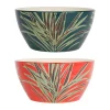 SEMA DESIGN Lot De 2 Saladiers En Grès Rouge Et émeraude – Tropic’art grande popularité 16