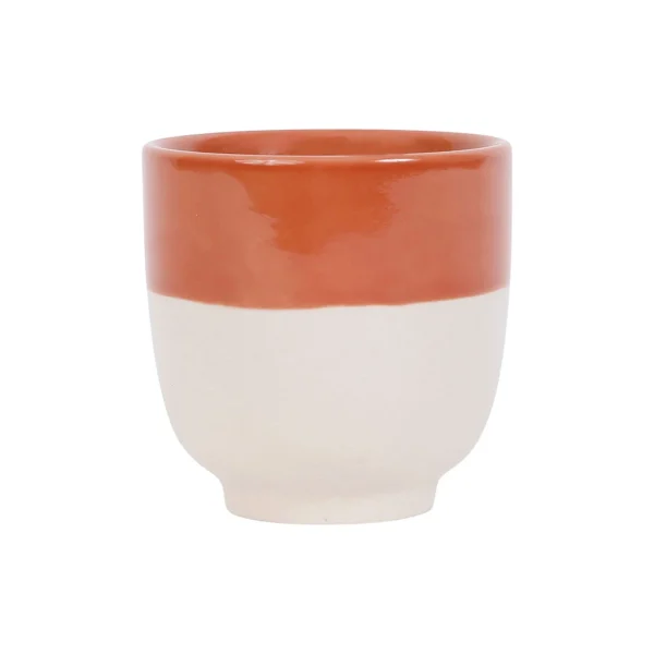 SEMA DESIGN Gobelet En Grès Terracotta Et Blanc – Crakel boutiqued en ligne 1