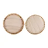 SEMA DESIGN Lot De 2 Plateaux En Typha Et Bois vente luxe pas cher 11