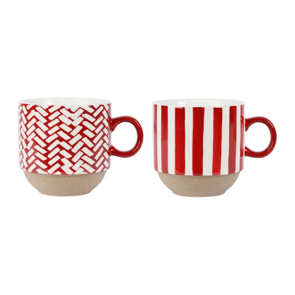 à prix d'occasion SEMA DESIGN Lot De 2 Tasses à The En Grès Grenat – Indired 1