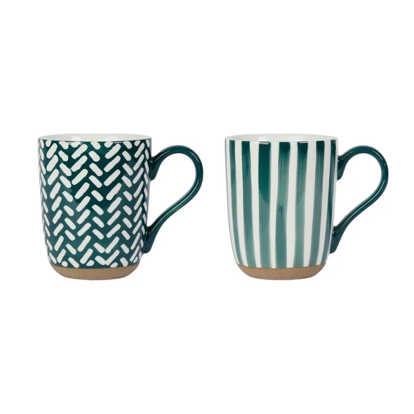 marque pas cher en ligne SEMA DESIGN Lot De 2 Mugs En Grès émeraude – Indired 1