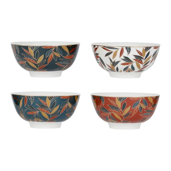 SEMA DESIGN Lot De 4 Bols En Porcelaine Multicolore 28cl – Exaltation magasin pour 1