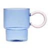 SEMA DESIGN Tasse à Thé En Verre Bleu Et Rose 33cl – Belle Vie Promotio de vente 11