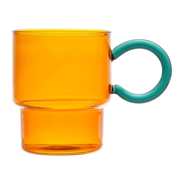 SEMA DESIGN Tasse à Thé En Verre Ambre Et émeraude 33cl – Belle Vie grossiste en ligne 1