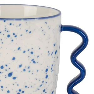 SEMA DESIGN Mug Bleu 37.5cl En Porcelaine – Funny vente à bas prix 12