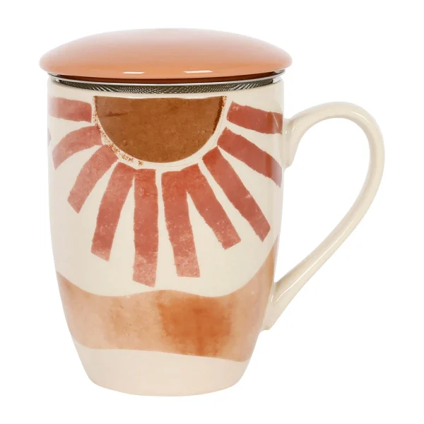 SEMA DESIGN Tisanière Avec Filtre Terracotta 37.5cl En Porcelaine – Sweet Leaves marque pas cher 1