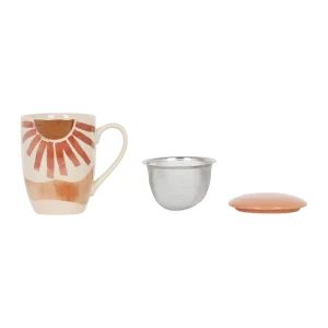 SEMA DESIGN Tisanière Avec Filtre Terracotta 37.5cl En Porcelaine – Sweet Leaves marque pas cher 7