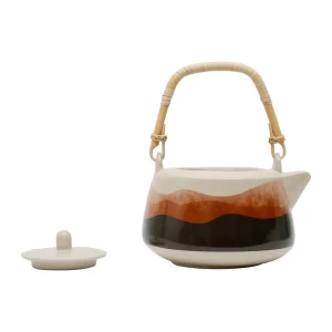 SEMA DESIGN Théière Terracotta Et Vert En Porcelaine Avec Filtre 1.3l – Sweet Leaves bas prix 8