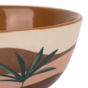 SEMA DESIGN Bols X4 Terracotta Et Vert 30cl En Porcelaine – Sweet Leaves magasin en ligne france 6