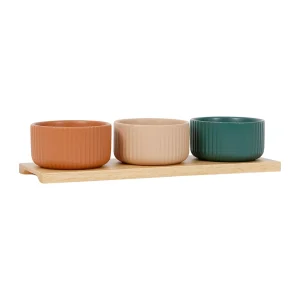 se précipiter pour acheter SEMA DESIGN Coupelles X3 Terracotta Et Plateau Bois Hervea – Sweet Leaves 8