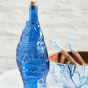 Côté Table Bouteille Poisson Bleu 1.1l En Verre Recyclé en vente 12