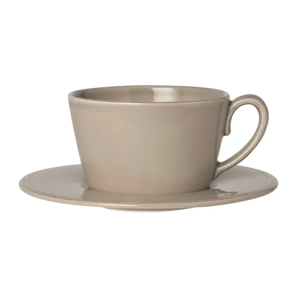 mode pas cher Côté Table Tasse Et Sous-tasse En Faience Mastic – Constance 1