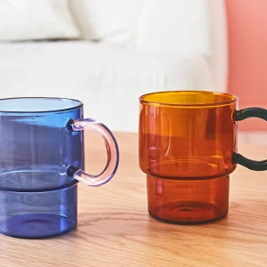 SEMA DESIGN Tasse à Thé En Verre Bleu Et Rose 33cl – Belle Vie Promotio de vente 11