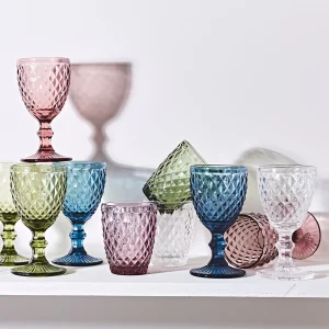 ﻿soldes Sibo Homeconcept Verre A Pied Diamond 34cl Bleu 12